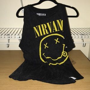 Nirvana cold-shoulder top